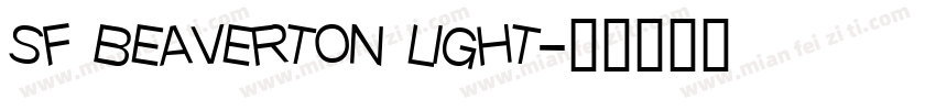 sf beaverton light字体转换